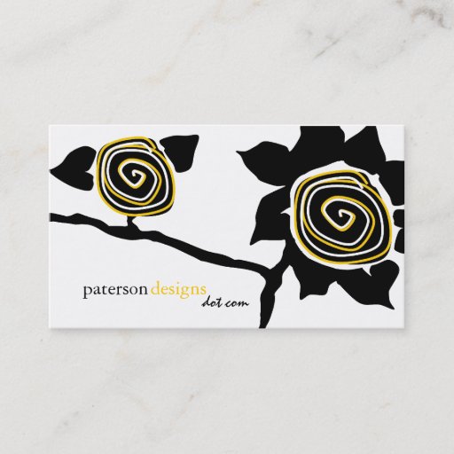 Customizable Funky Sunflower Business Cards