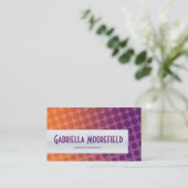 Funky Sunset Personal Assistant Business Cards (Standing Front)