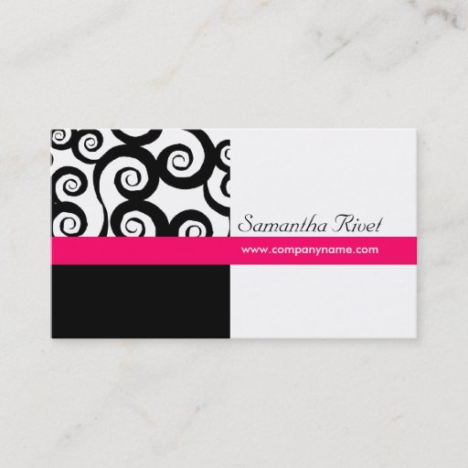 Customizable Funky Swirl Business Cards