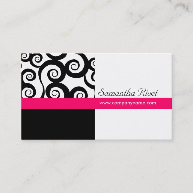 Funky Swirl Business Cards (Front)
