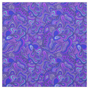 Funky Swirled Abstract Purple Fabric