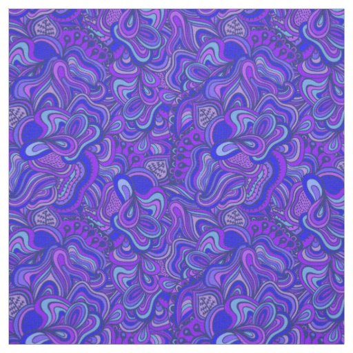 Funky Swirled Abstract Purple Fabric