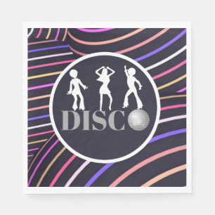 Funky Swirls Disco Theme 70's Party Napkins