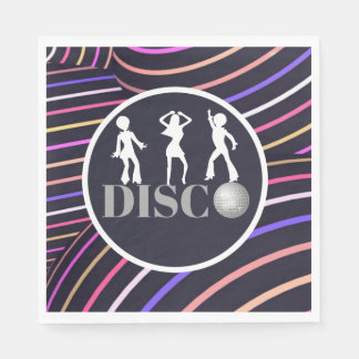 Funky Swirls Disco Theme 70's Party Napkins