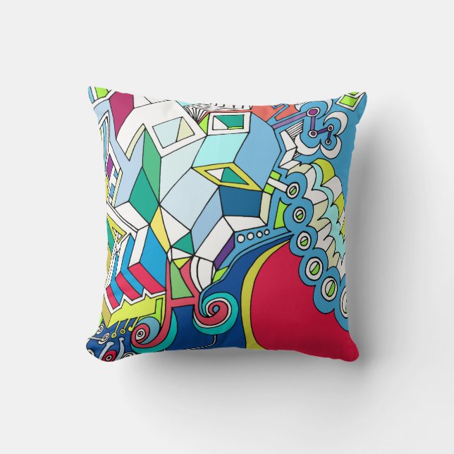 Funky Throw Pillow (Front)