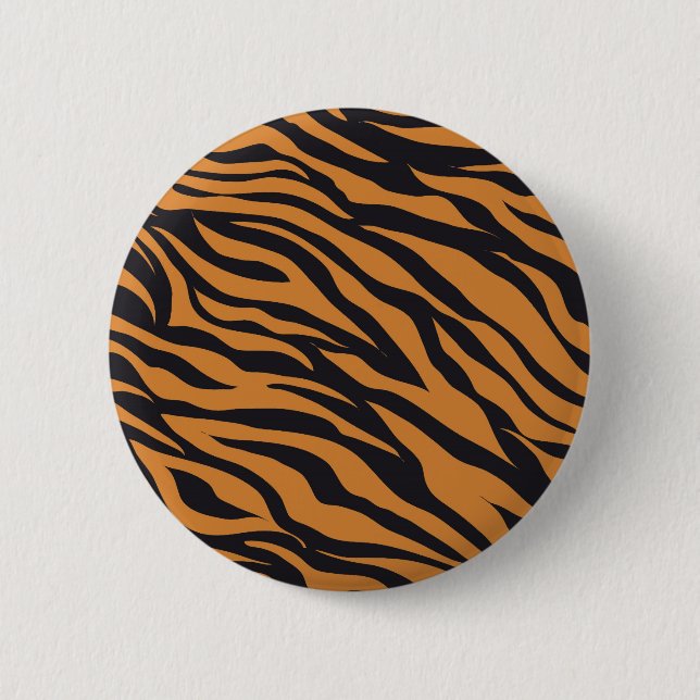 Funky Tiger Stripes Wild Animal Patterns Gifts Pinback Button (Front)