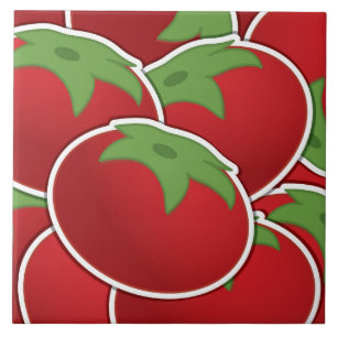 Funky tomato ceramic tile