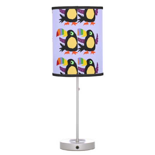 Funky Toucan Primitive Art Lamp (Back)