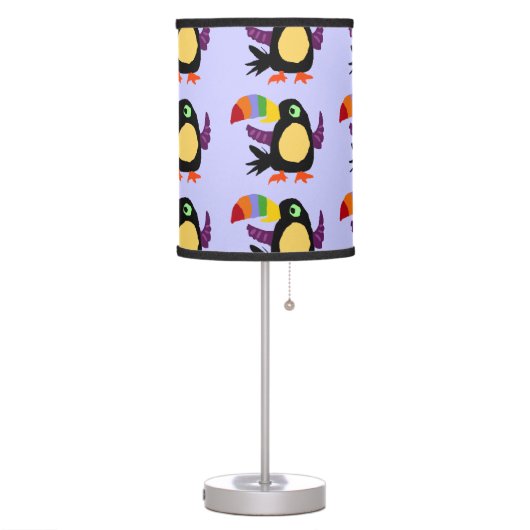 Funky Toucan Primitive Art Lamp (Left)