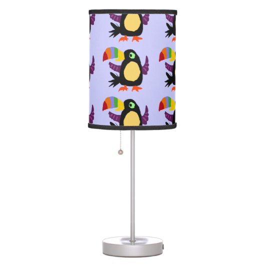 Funky Toucan Primitive Art Lamp (Right)