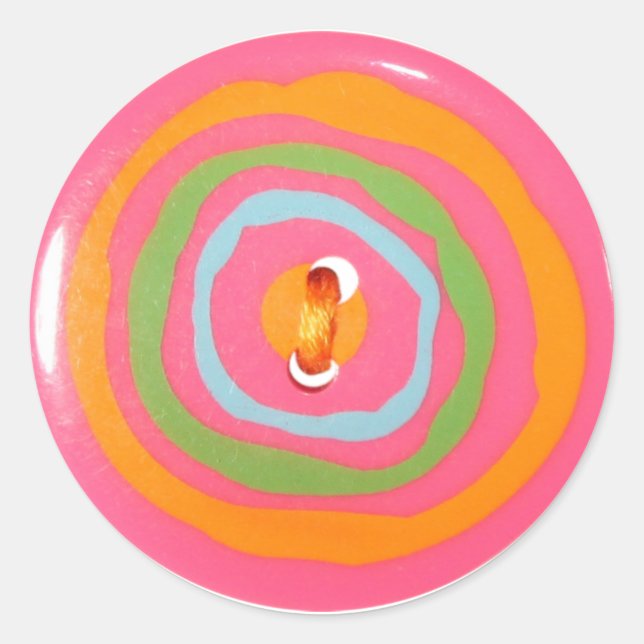 Funky town envelope sealer classic round sticker (Front)