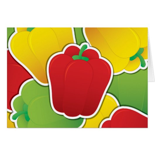 Funky traffic light peppers cards (Front Horizontal)