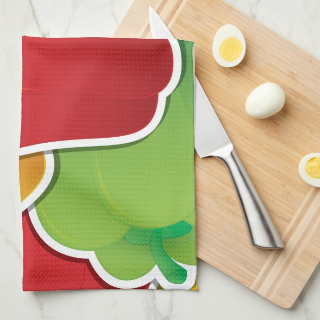 Funky traffic light peppers towel (Quarter Fold)