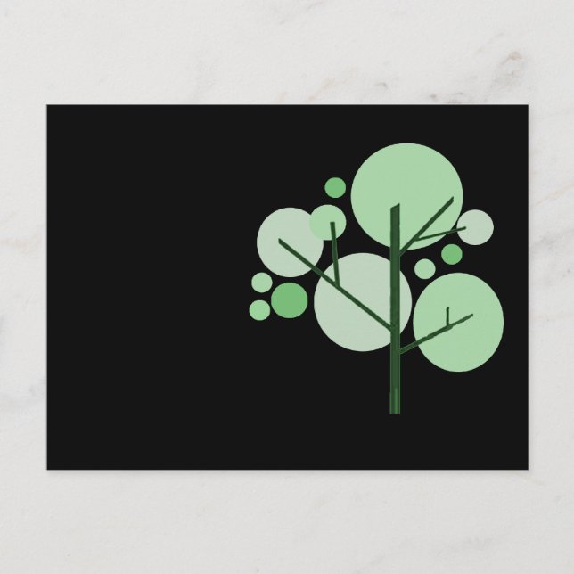 funky tree with black bckgrd postcard (Front)