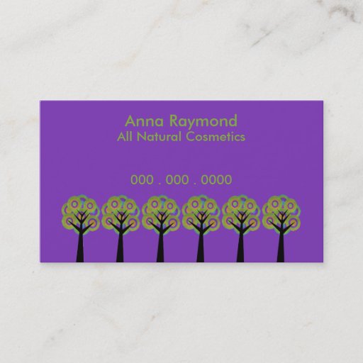 Customizable Funky Trees Business Card