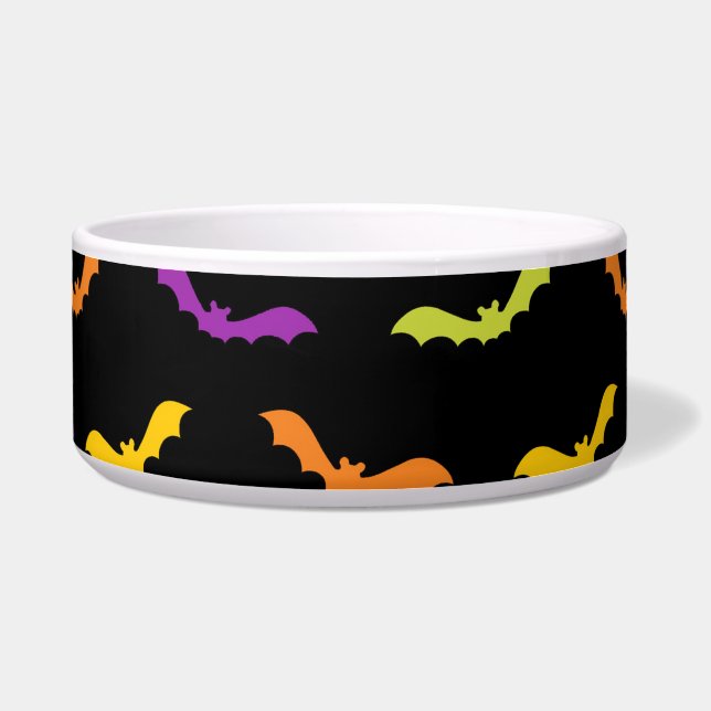 Funky Trendy Retro Abstract Halloween Pattern Bowl (Front)