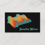 Funky trendy retro colorful lashes logo after care business card