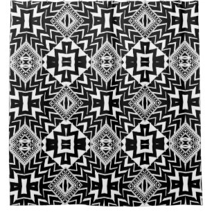 Funky Tribal Chevron Pattern Shower Curtain