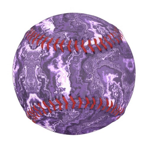 Funky Trippy Boho Hippie Monochrome Purple Marble  Baseball