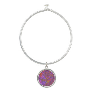 Funky Trippy Colorful Vibrant Spiraling Fractal Bangle Bracelet