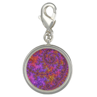Funky Trippy Colorful Vibrant Spiraling Fractal Charm