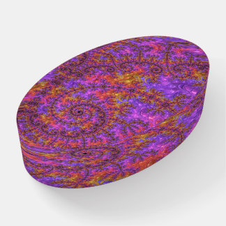 Funky Trippy Colorful Vibrant Spiraling Fractal Paperweight