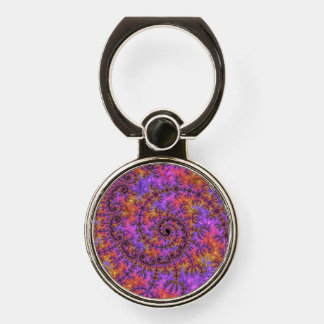 Funky Trippy Colorful Vibrant Spiraling Fractal Phone Ring Stand