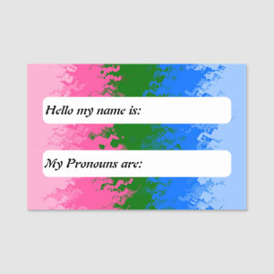 Funky Trippy Customizable Omniromantic Pride Flag Name Tag
