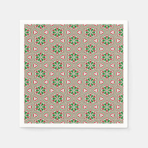 Funky Trippy Eclectic Boho Christmas Kaleidoscope Napkins