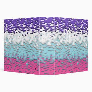 Funky Trippy Ripply Groovy Multisexual Pride Flag 3 Ring Binder