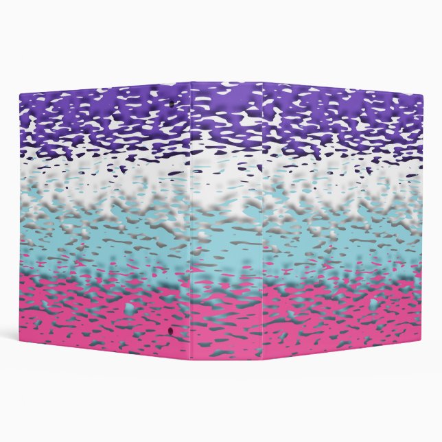 Funky Trippy Ripply Groovy Multisexual Pride Flag 3 Ring Binder (Background)