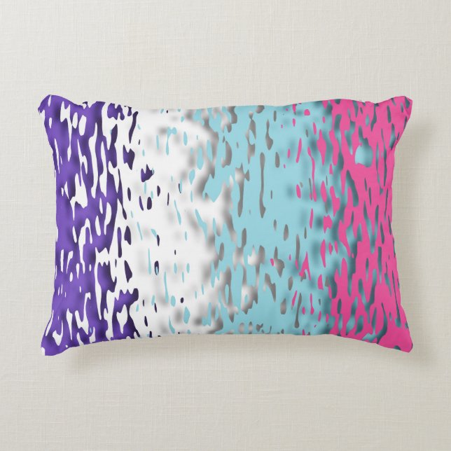 Funky Trippy Ripply Groovy Multisexual Pride Flag Accent Pillow (Front)
