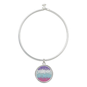 Funky Trippy Ripply Groovy Multisexual Pride Flag Bangle Bracelet