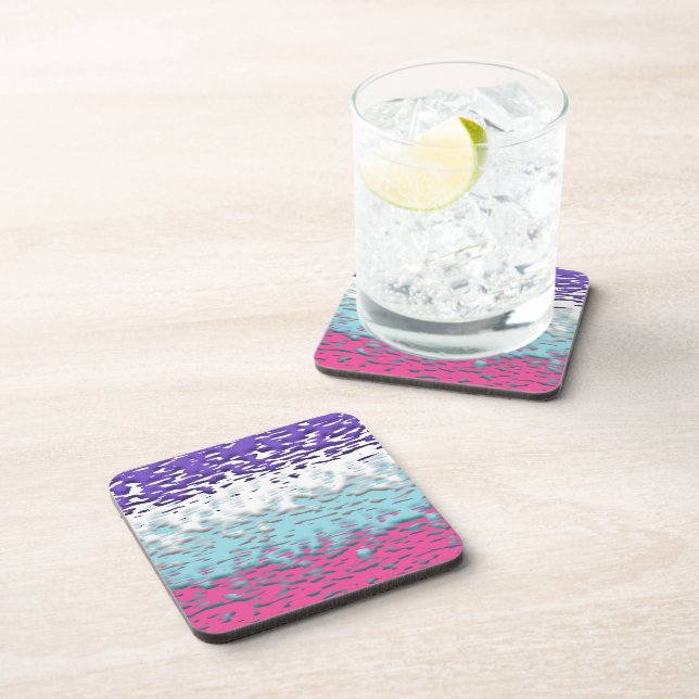 Funky Trippy Ripply Groovy Multisexual Pride Flag Beverage Coaster (Right Side)