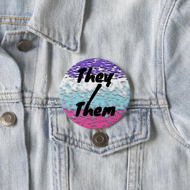 Funky Trippy Ripply Groovy Multisexual Pride Flag Button (In Situ)