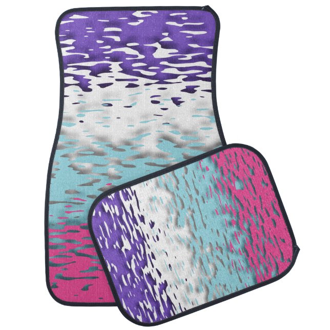 Funky Trippy Ripply Groovy Multisexual Pride Flag Car Floor Mat (Set)