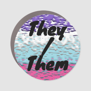 Funky Trippy Ripply Groovy Multisexual Pride Flag Car Magnet