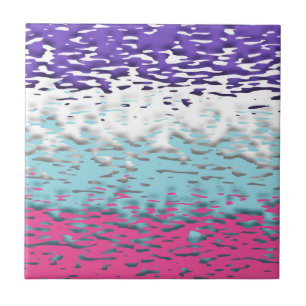 Funky Trippy Ripply Groovy Multisexual Pride Flag Ceramic Tile