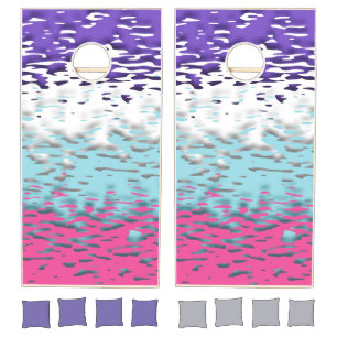 Funky Trippy Ripply Groovy Multisexual Pride Flag Cornhole Set