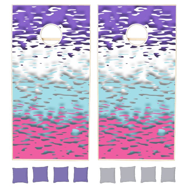 Funky Trippy Ripply Groovy Multisexual Pride Flag Cornhole Set (Set)