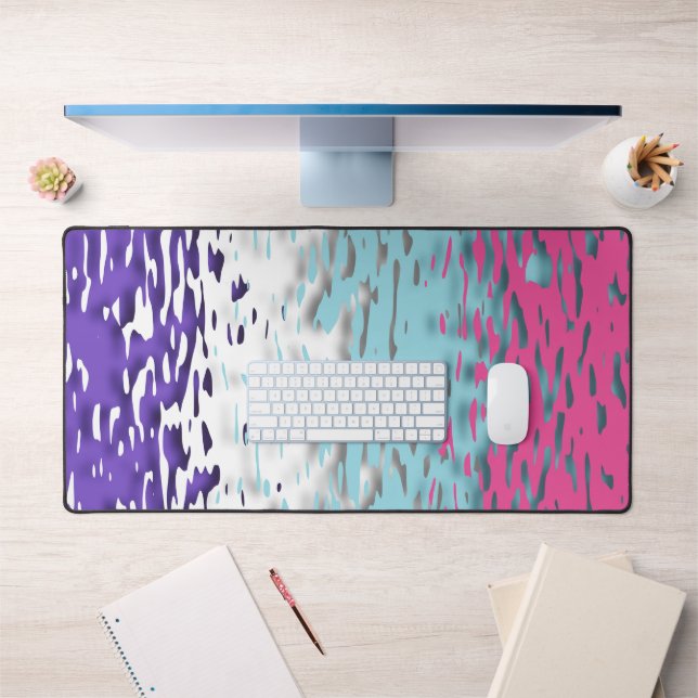 Funky Trippy Ripply Groovy Multisexual Pride Flag Desk Mat (Office 1)