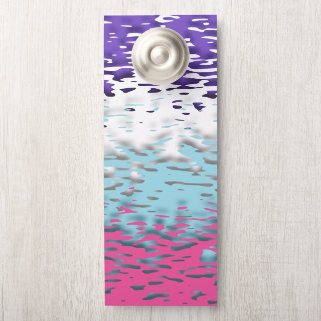 Funky Trippy Ripply Groovy Multisexual Pride Flag Door Hanger (On Knob)
