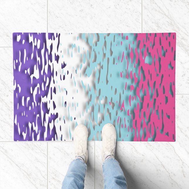 Funky Trippy Ripply Groovy Multisexual Pride Flag Doormat (Indoor)
