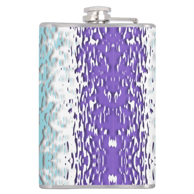 Funky Trippy Ripply Groovy Multisexual Pride Flag Flask (Back)