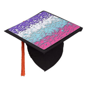 Funky Trippy Ripply Groovy Multisexual Pride Flag Graduation Cap Topper