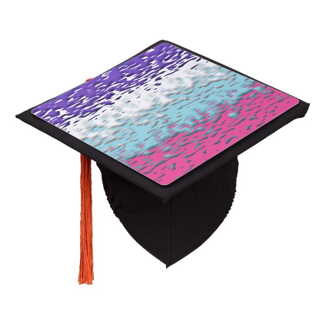 Funky Trippy Ripply Groovy Multisexual Pride Flag Graduation Cap Topper (Angled)