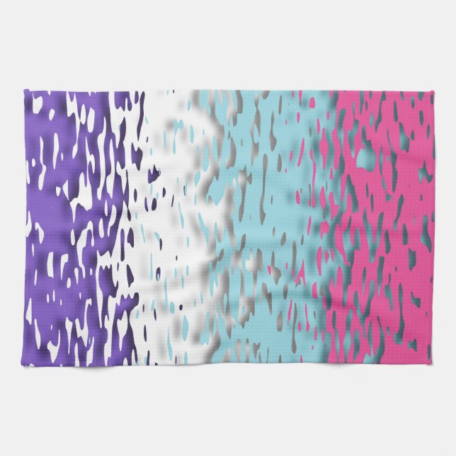 Funky Trippy Ripply Groovy Multisexual Pride Flag Kitchen Towel (Horizontal)