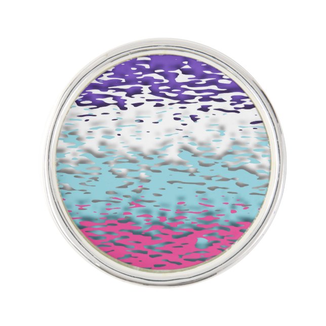 Funky Trippy Ripply Groovy Multisexual Pride Flag Lapel Pin (Front)