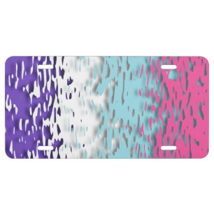 Funky Trippy Ripply Groovy Multisexual Pride Flag License Plate