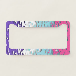 Funky Trippy Ripply Groovy Multisexual Pride Flag License Plate Frame